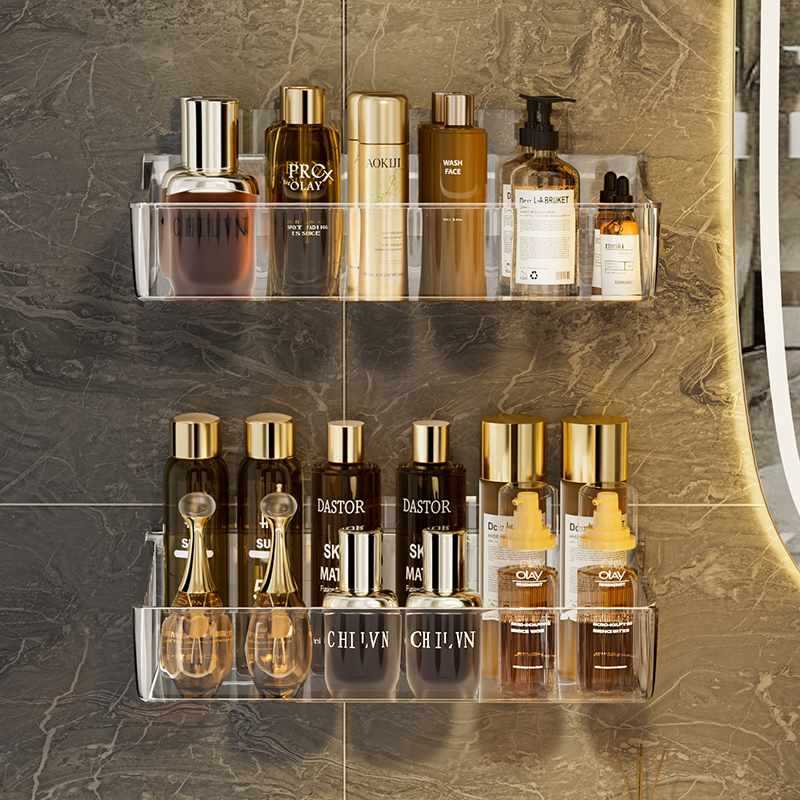 Cosmetics Storage Rack Punched Bathroom Storage Rack Wall-mounted Toilet-free Storage Box In Front of The Sink
