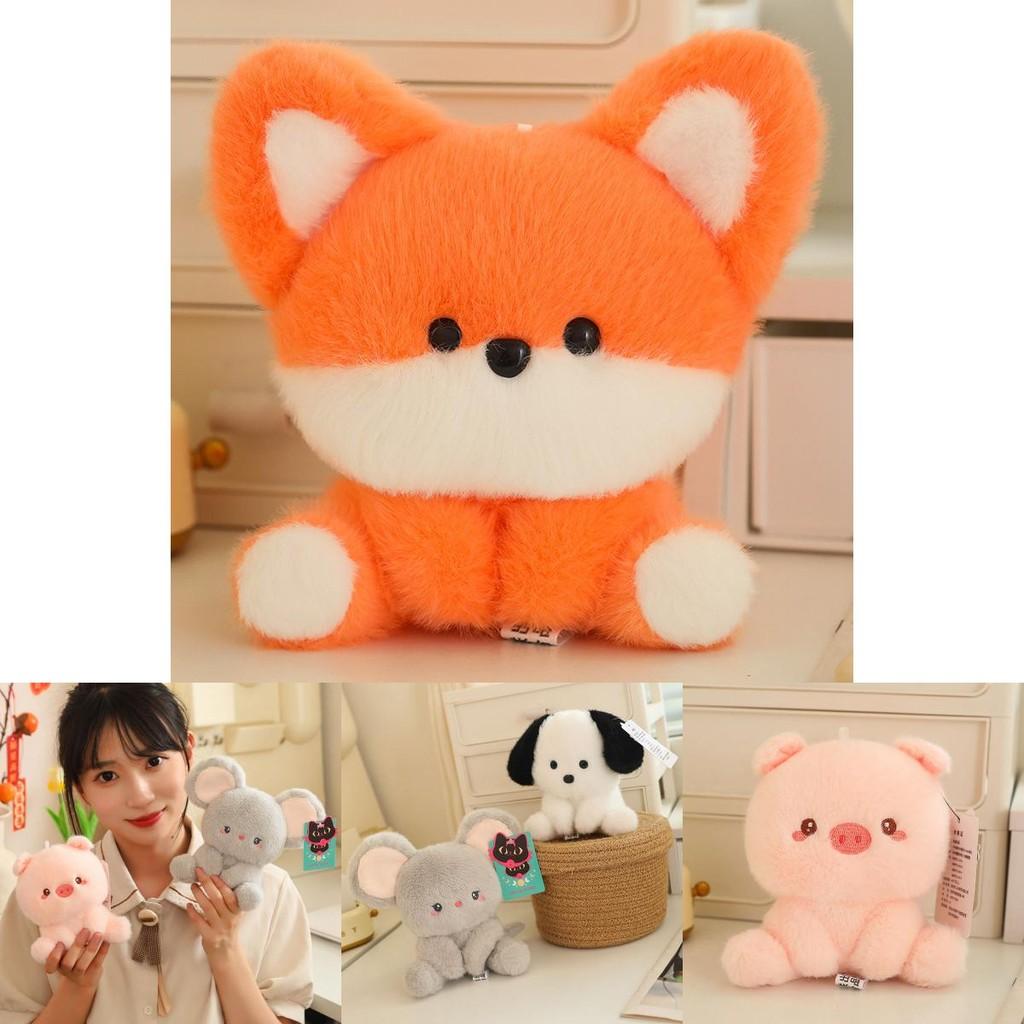 Adorable Plush Animal Dolls For Desktop Decoration Soft Pp Cotton Stuffed Toys