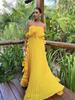 Women Summer Holiday Dress Orange Pleated Chiffon Long Formal Dresses Custom Made Ruffled Strapless Beach Party Dress U99Z