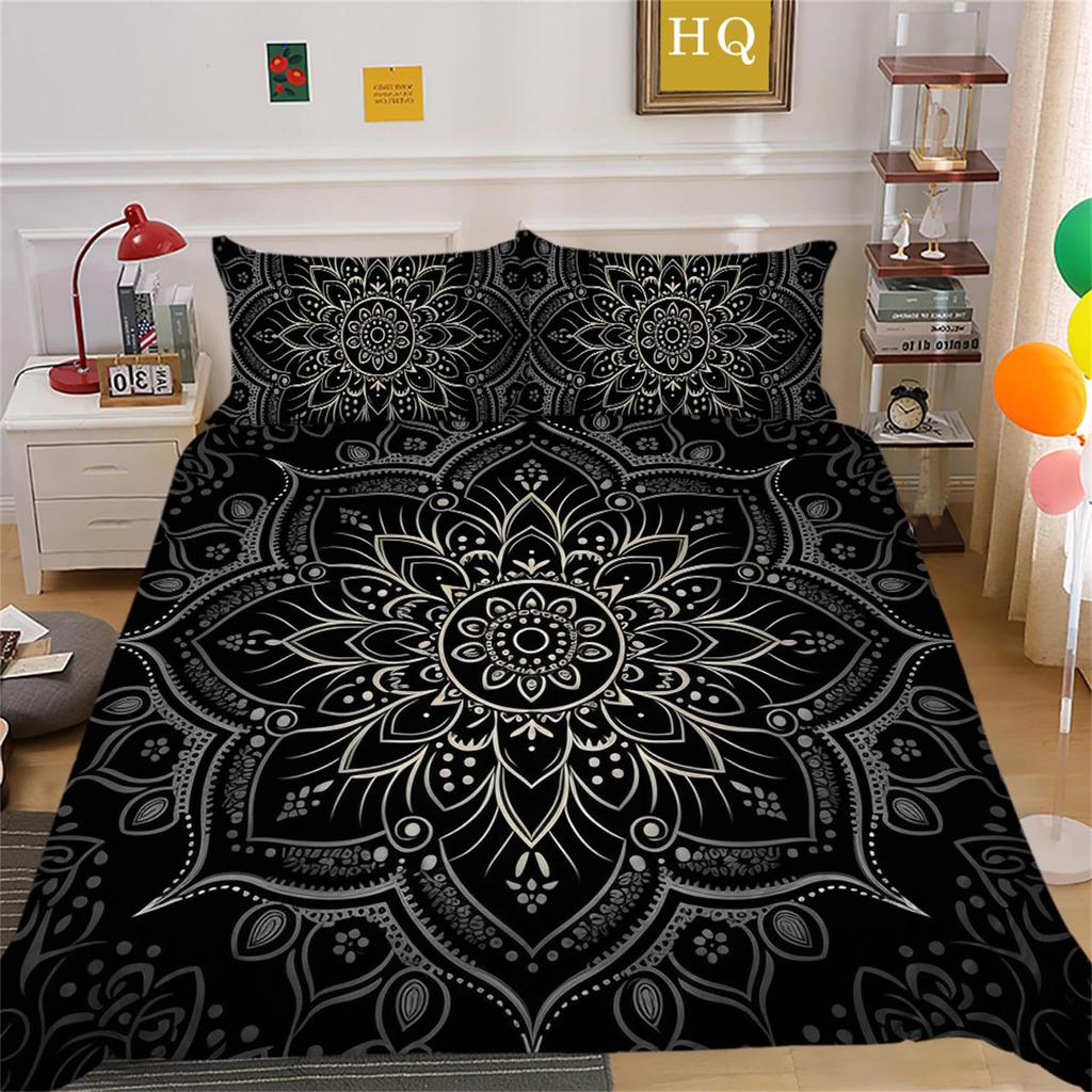 Bohemian Datura Bedding Set Quilt Cover Pillow Cover Home Bedding Set AU/EU/US Full Size Single/Double Bed