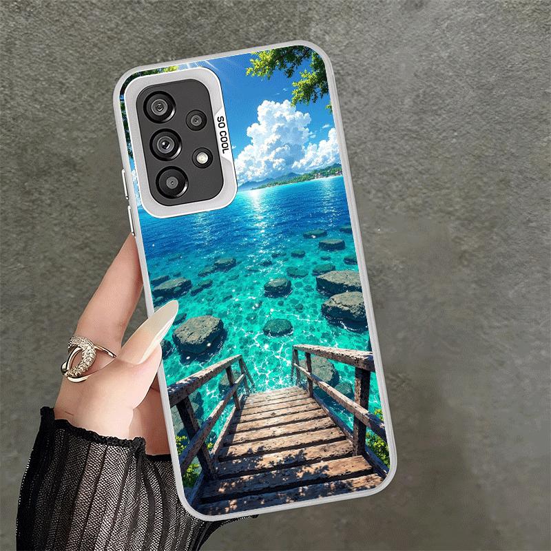 Sommer Strand Meer Palmenbaum Urlaub Stoßfeste Handyhülle für Samsung A17 A16 A15 A14 A37 A57 A36 A56 A26 A35 A55 A25 A34 A54 A2