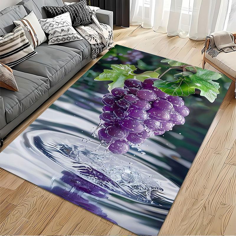 Purple Grapes with Water Ripples suitable as a non-slip mat for the living room or bedroom sofa