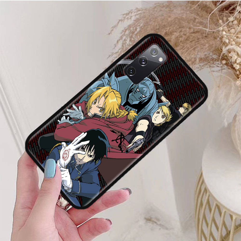 

Черный чехол для Samsung Note 20 Lite S24 Ultra S23 A03 A05 A06 A11 A71 A15 A16 A13 A24 A25 A33 A52 A53 A50 M55 M35 Plus W-66 Fullmetal Alchemist Samsung S9 эбеновый