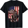 Chocolate Labrador Labs Patriotic American Flag 4th of July Dog Gift T-Shirt