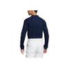 Adidas Knit Long Sleeve Polo With Raglan Sleeves And Three-Button Placket Men Tops Blue HG1657