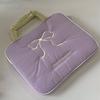 Embroidered Bow Tablet Laptop Tote Bag