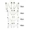 Secure Your Materials with 160pcs Stainless Steel Curved Safety Pins with Box