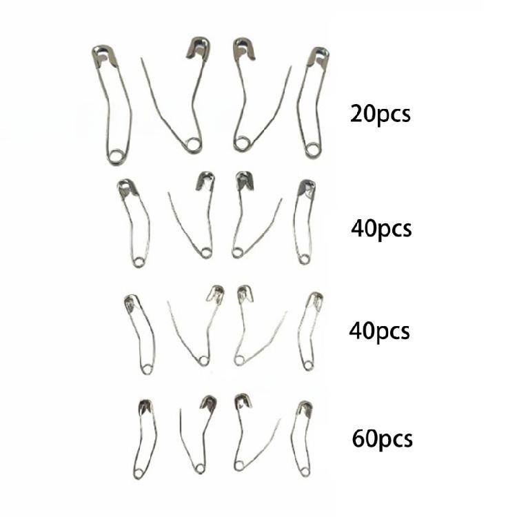 Secure Your Materials with 160pcs Stainless Steel Curved Safety Pins with Box