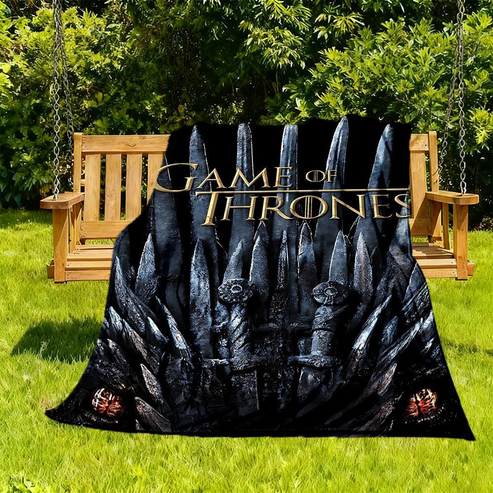 1PC Game of Thrones Outdoor Blanket Lightweight Flannel, Soft & Warm, All-Season, Outdoor, Camping, Living Room, Office, L1106082