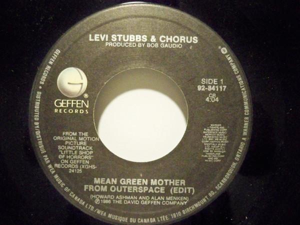 

7inch Record LEVI STUBBS CHORUS Mean Green Mother From Outerspace 9284117 GEFFEN 1986 Canada Soundtracks Musicals Used