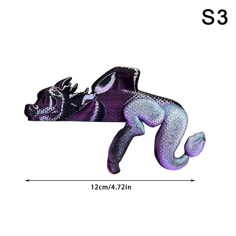 Dragon Bookends - Sleeping Dragon Bookshelf Decor, 3D Printed Sleeping Dragon Ornament, Dragon Figurine For Bookshelf