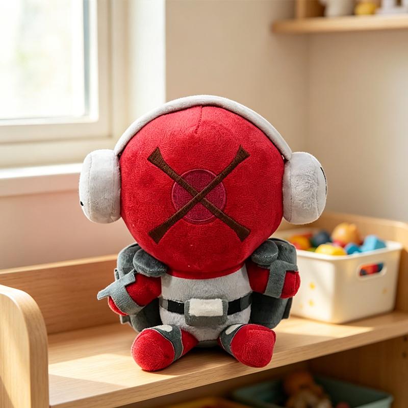 2 Pcs Cute Robot Plush Dolls Soft Stuffed Cartoon Figures Collectible Plushies Decorative Ornaments For Kids Birthday Holiday