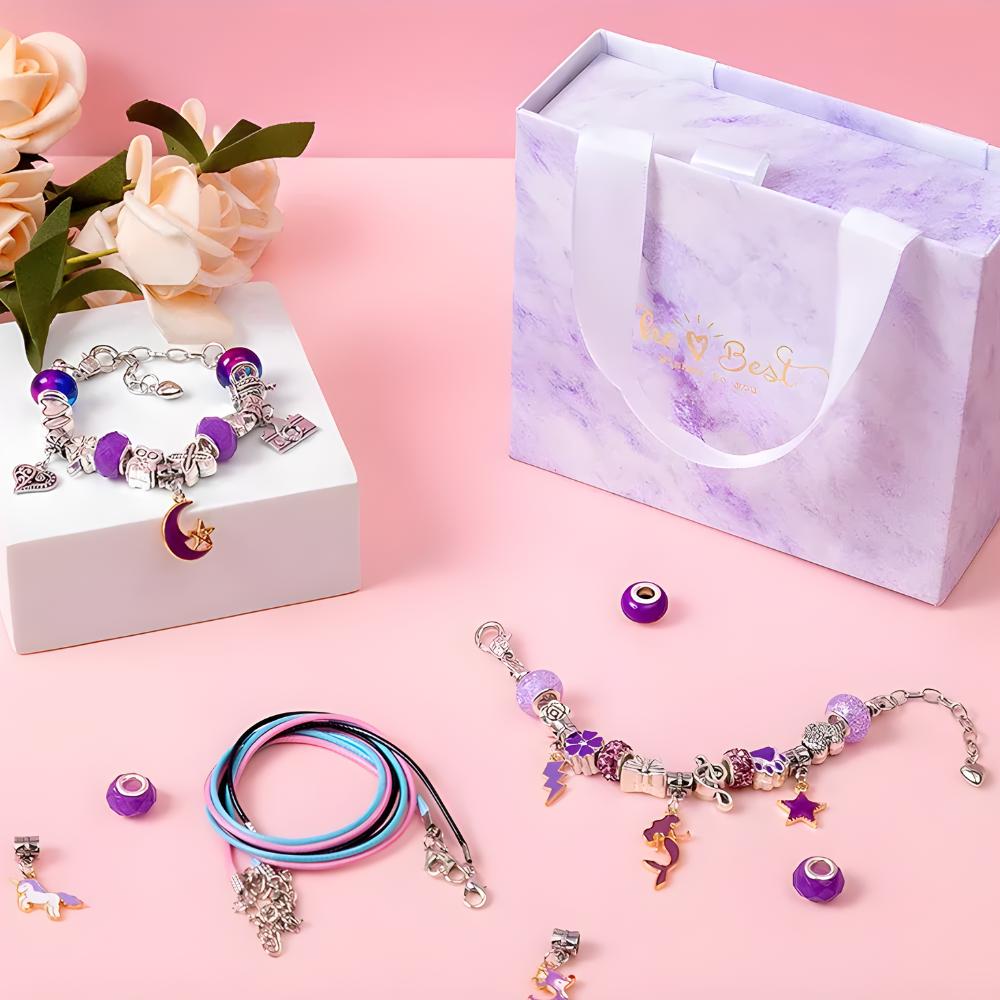 Schmuckherstellungsset Perlen Anhänger Charms Geschenk für Mädchen