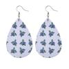 Fashion Leather Earrings Lightweight Faux Leather Leaf Earrings Teardrop Dangle Handmade For Women Girls Jewelry Wholesale