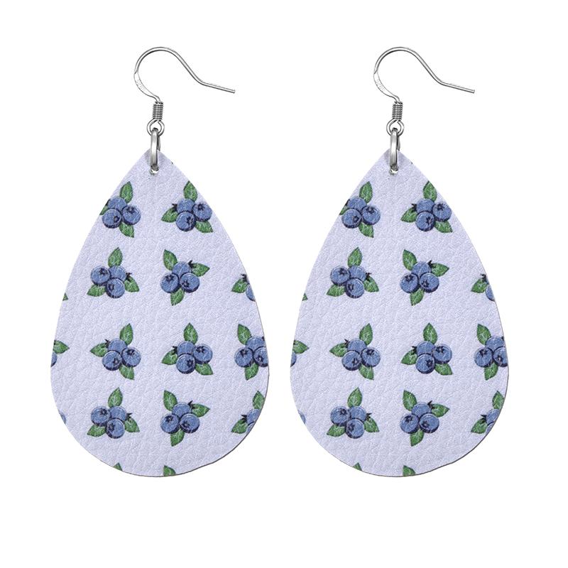 Fashion Leather Earrings Lightweight Faux Leather Leaf Earrings Teardrop Dangle Handmade For Women Girls Jewelry Wholesale