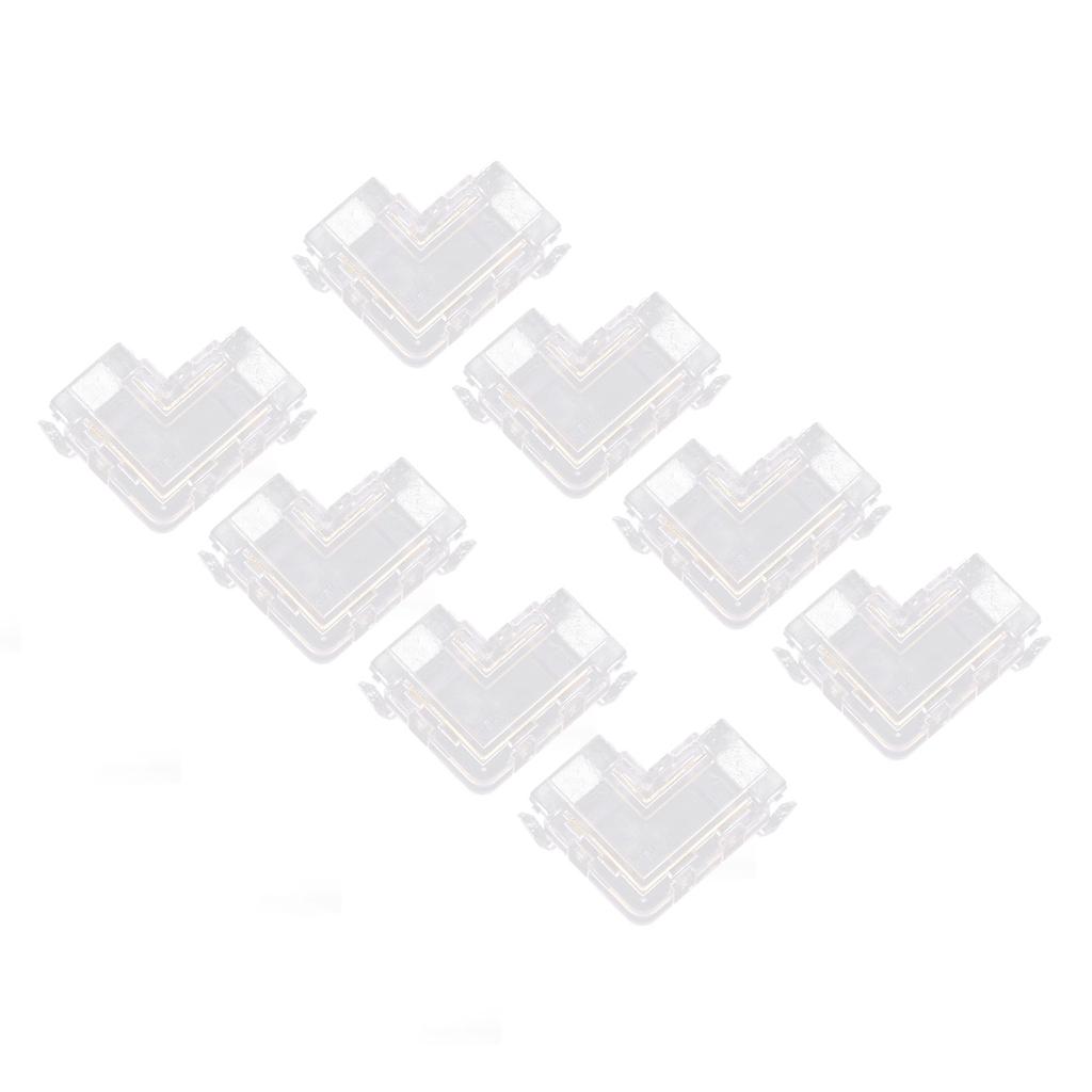 Strip Light Connector 2 Pin Solderless L Shape Seamless Terminal Extension Corner Connector for