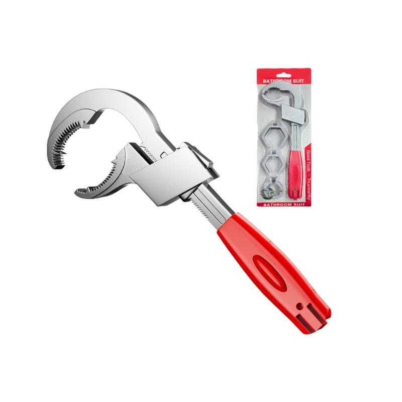 Heavy Duty Adjustable Double Ended Sink Wrench Tool For Plumbing Repairs Disassembly Assembly And Tight Space Operation