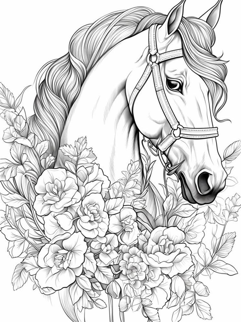 1Pc Magical Horse Art Coloring Book Original Upgraded Paper Thickened 22 Pages Coloring Books Gift For Holiday Birthday