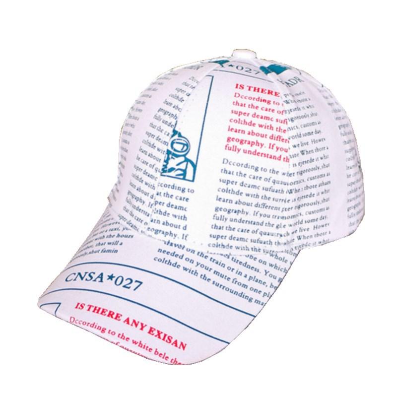 Tide print sunshade hip hop cap neutral adjustable baseball cap Korean version sun hat cap sun protection breathable