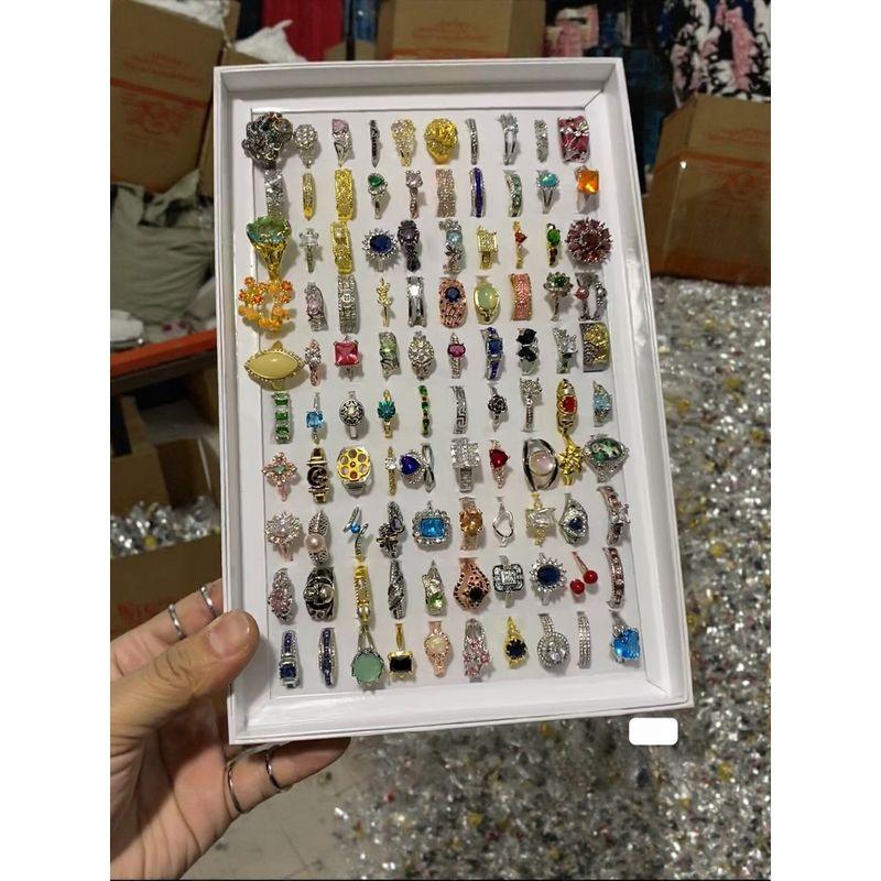 

European-Style Vintage Ring, Antique Vintage Ring, European and American Style Jewelry, Bohemian Princess Style Blind Box Us Size 6-9, 6 Random Pieces