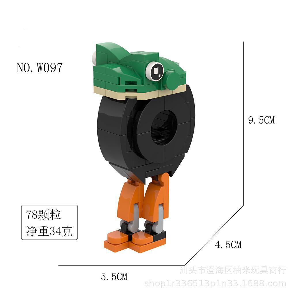 AI Mountain and Sea Pass Tung Tung Sahur Figurine din Lemn Sunt Toate Ornamente Jucării Abstracte de Tip Bloc de Construcție