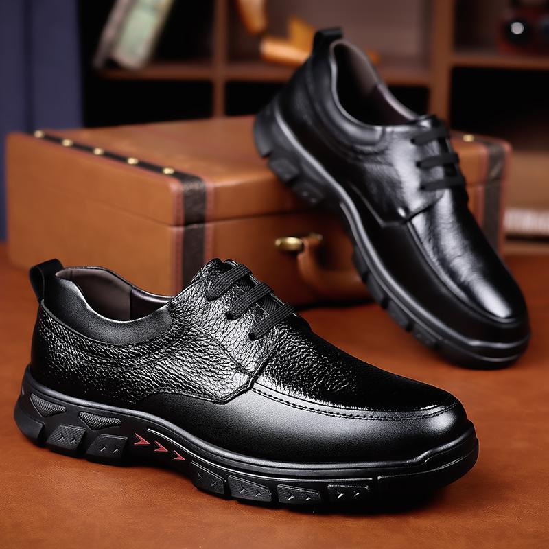 Genuine Leather Men Casual Shoes Soft Sole Comfortable Loafers for Men Fashionable Slip-on Driving Shoes Non-slip Business Shoe