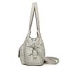 Women's Vintage Leather Shoulder Bag Multi-Zipper Pocket Crossbody Bag with Braided Detail Casual Handbag for  Use for Daily Life and Weekend Outings