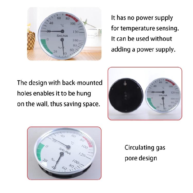 Wall Mounted Temperature Humidity Measurement Meter for Sauna Room Steam Room Thermometers Hygrometer Accurate Display