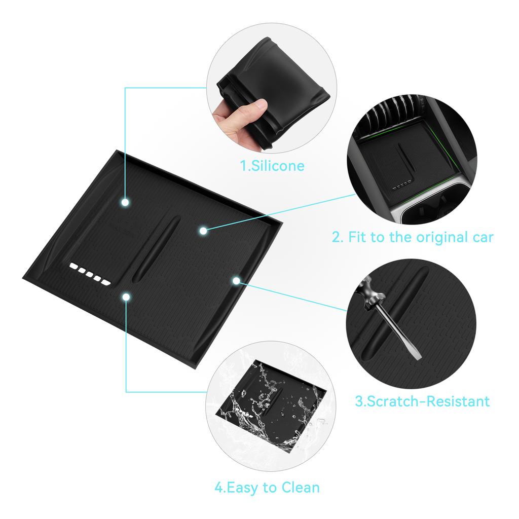 for BYD ATTO3 ATTO 3 YUAN PLUS 2025 2026 Car Anti Dirt Pad Mobile Wireless Charging Anti-Slip Mats Interior Accessiories