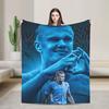 Haalands Blanket Cover Number  Football Soccer Flannel Throw Blankets Summer Air Conditioning Portable Lightweight Bedspread
