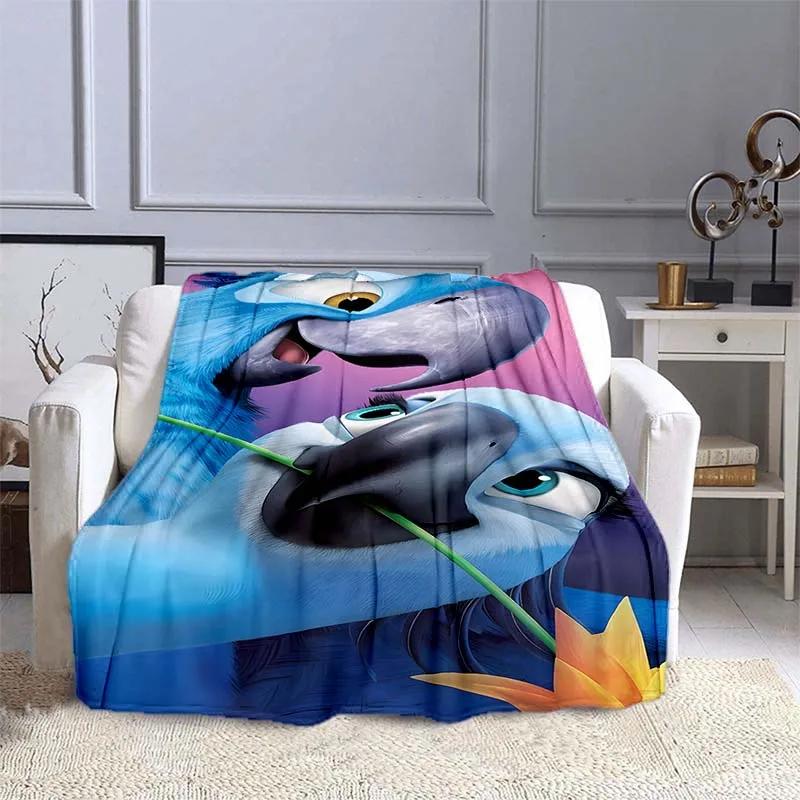 6 Größen Papagei Rio Bedruckte Decke Kinder Erwachsenendecke Weiche und Warme Bettwäsche für Bett Sofa Outdoor Reise Überwurfdecke