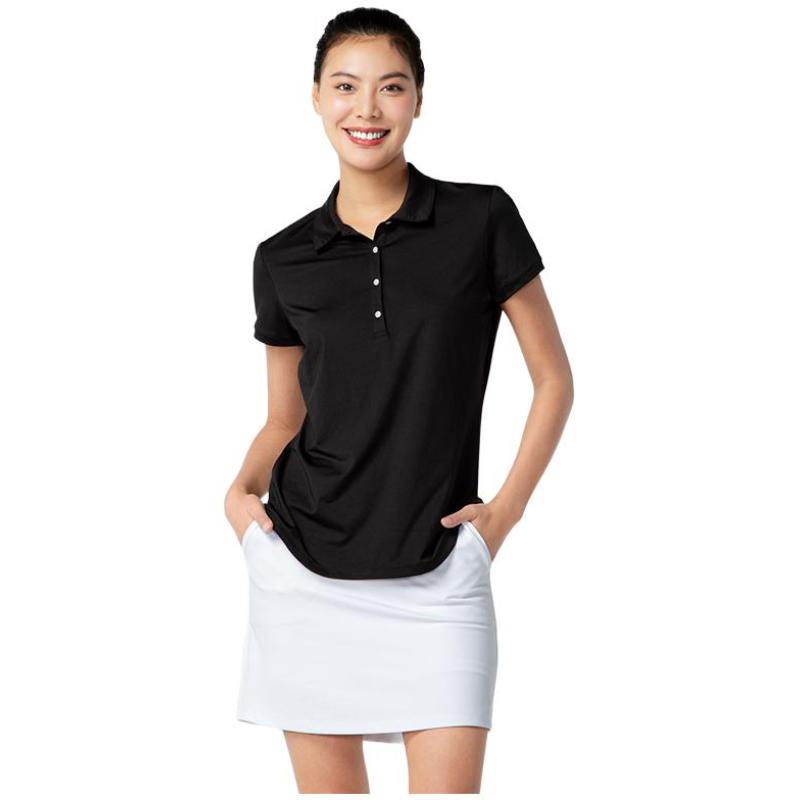 Decathlon WW500 Solid Colour Waist Pullover Short Sleeve Polo Shirt Women's