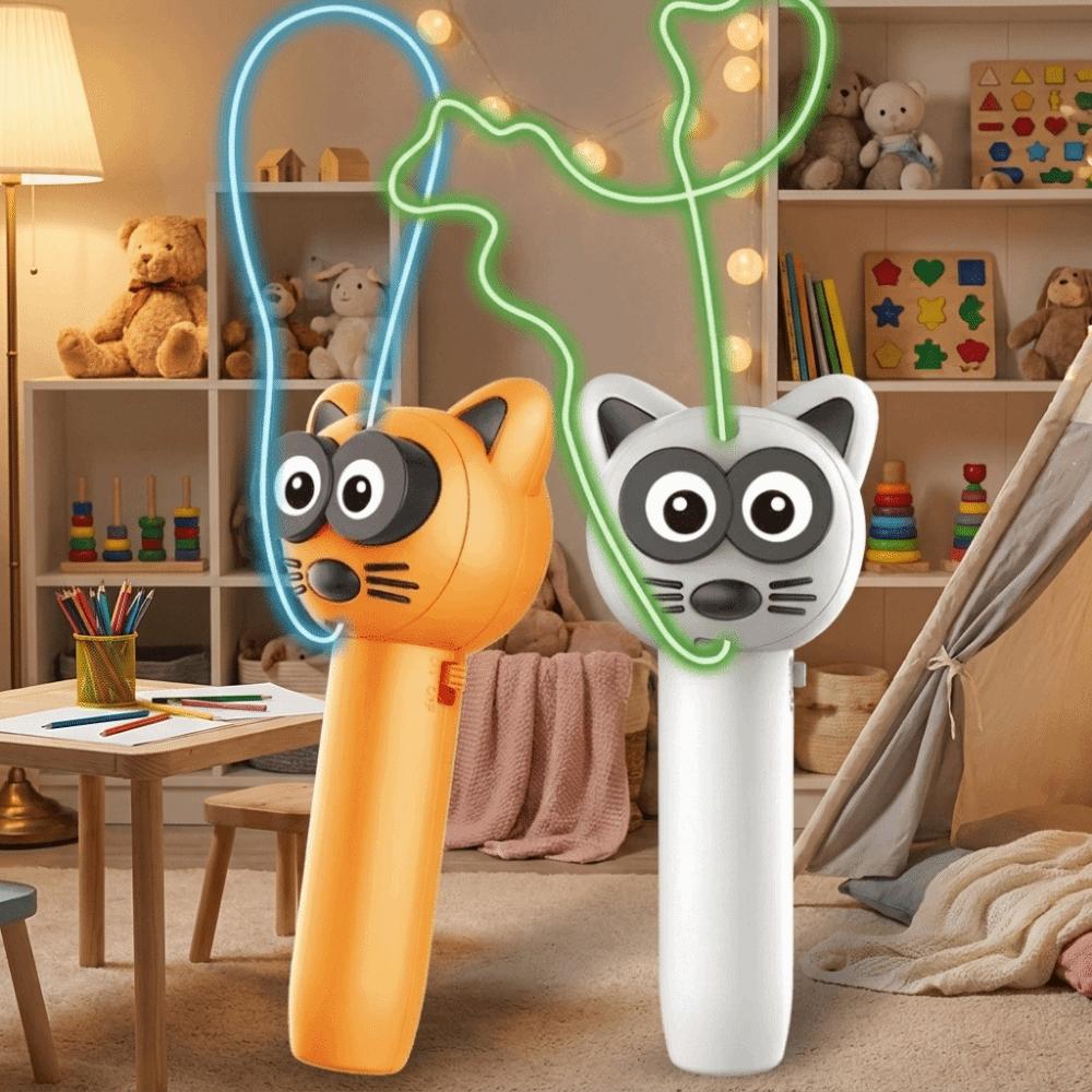 Luminous Cat Teaser Toy USB Charging Flying Rope Toy Loop Fidget Toy Electric Cat Toy Pet