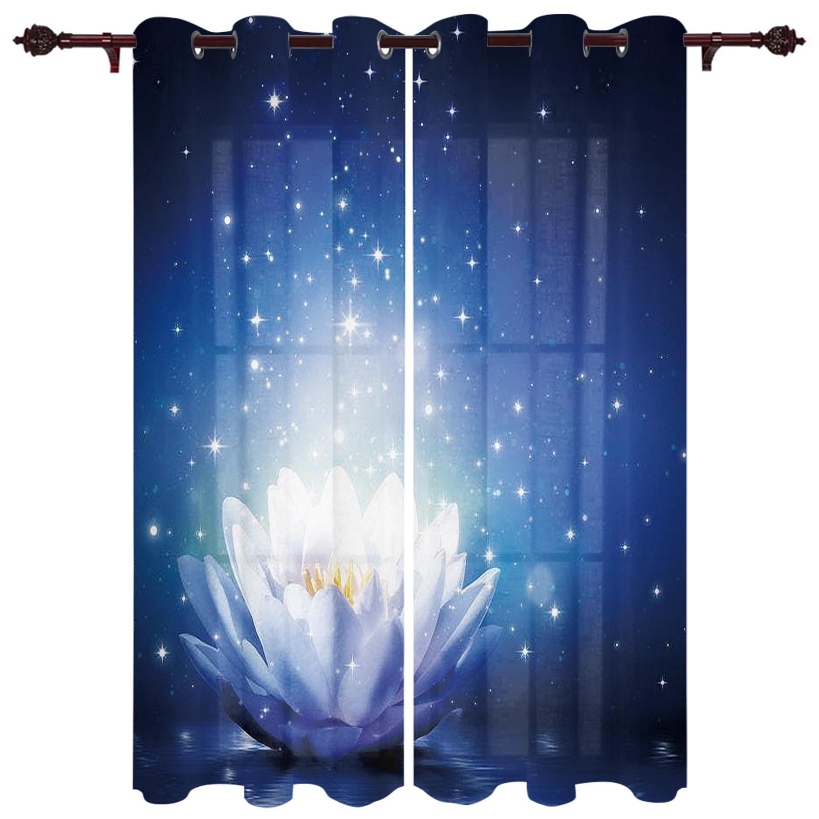 Шторы на окна Zen Stones White Lotus Home Decor Шторы для спальни Шторы на кухню Шторы — фото 7