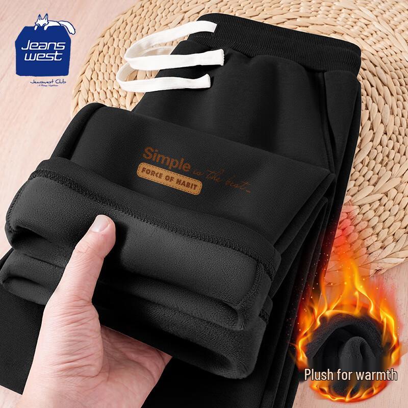 

JEANSWEST CLUB Men s Fleece-Lined Straight-Leg Casual Pants L