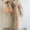 Original Chinese Warring States Style Hanfu Set,Embroidery Long Gradient Robe, Daily Wear & Stage Performance Outfit For Women