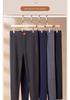 Men's Gray Thermal Camel Hair Leggings with Fleece Lining - Thick, High Elasticity, Tight-fitting, Warm Winter Cotton Pants