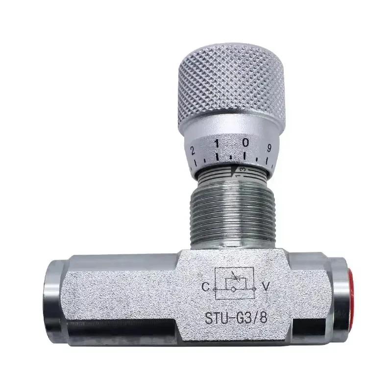 1PC STU-G1/4 Hydraulic Check Throttle Valve One-Way Joint Hydraulic Flow Control Valve Home Improvement Valves Accessories