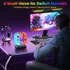 [2024 NEW Model] Wenocally Switch & Switch Organic EL Joy-Con Charger Stand RGB Light 6 Joy-Con Switch Switch with Timing Function Overcharge Preventi
