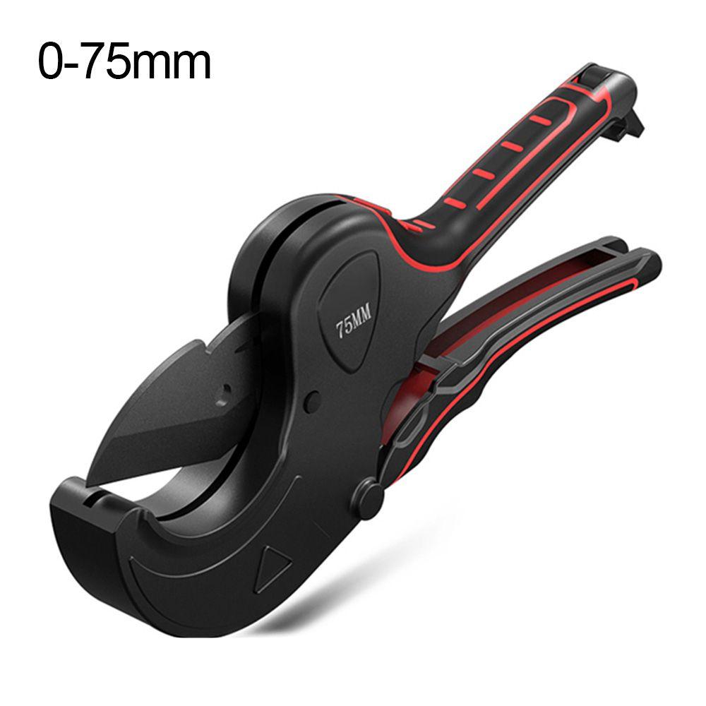 Durable 32mm-75mm Hose Cutting Ratchet Scissors Self-locking Aluminum Alloy Tube Cutter Hand Tools PVC Pipes Pipe Cutter