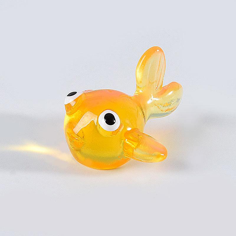 Mini-Leuchtharz-Meerestiere im Dunkeln, Miniatur-Ornament für Aquarium, Garten, Puppenhaus-Zubehör