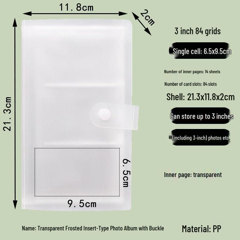 3-Inch Polaroid Photo Album: Compact Storage for Postcards, Movie Tickets, and Cards