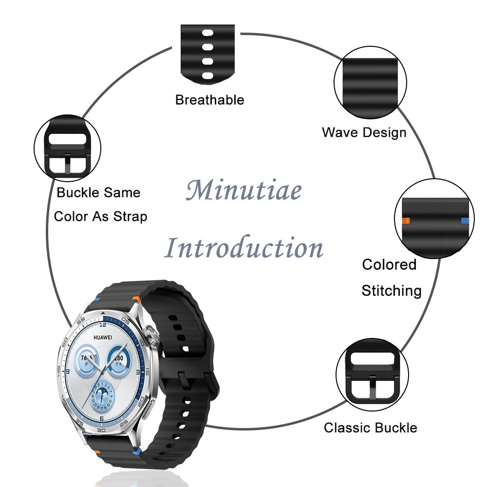 Strap Compatible with Huawei GT5 46mm Silicone Watch Straps Replacement Straps for Huawei GT5 22mm Universal Quick Release Band