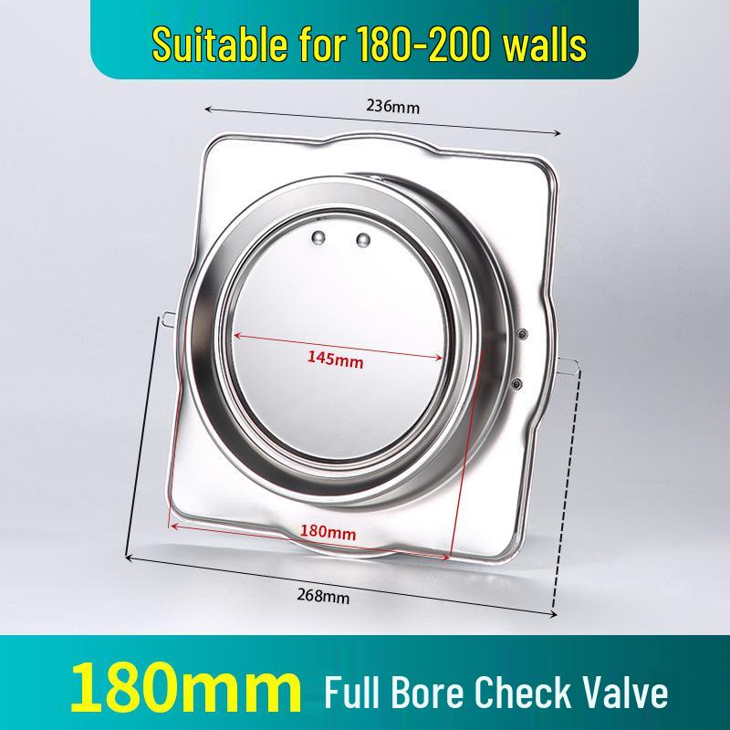 Premium Stainless Steel Check Valve Smoke Backflow Preventer for Range Hood Exhaust Vent