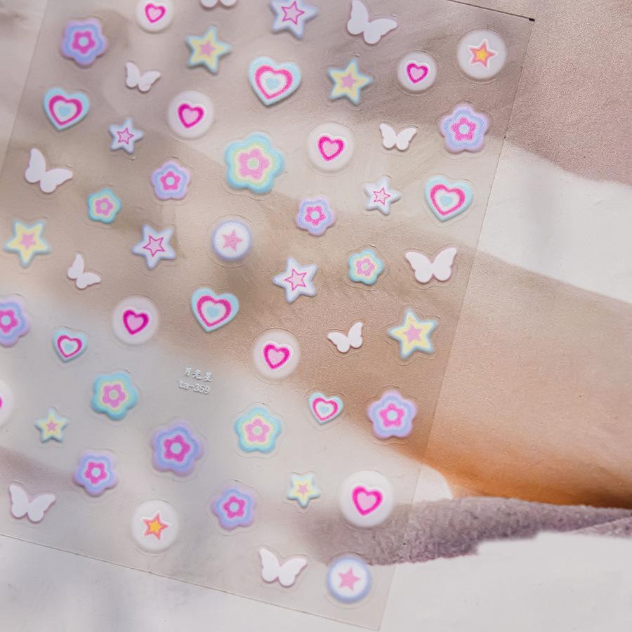 Thin Tough Star Butterfly Stickers Nail DIY Production Creative Decoration Stickers