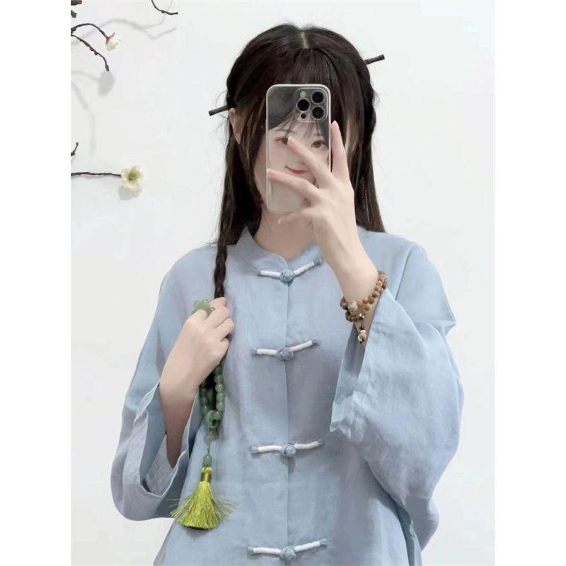 Damenbekleidung, verbesserter Hanfu-Tee-Künstler, professionelle Kleidung, Rock-Anzug