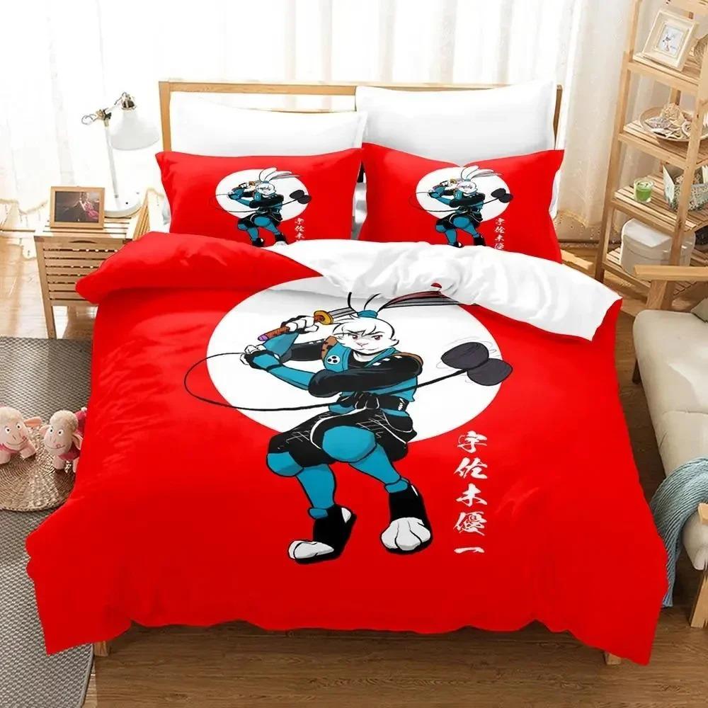 

Warm Classic Samurai Rabbit Usagi Chronicles Bed Size Boys Adult king Queen Quilt Comforter Comforter (quilt)-EU Single(135*200cm)3pcs