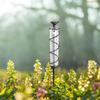 K1AE Large Bold Marking Rain Gauge with Adjustable Metal Stake for Precise Garden Rainfall Measurement and Decorative Cast