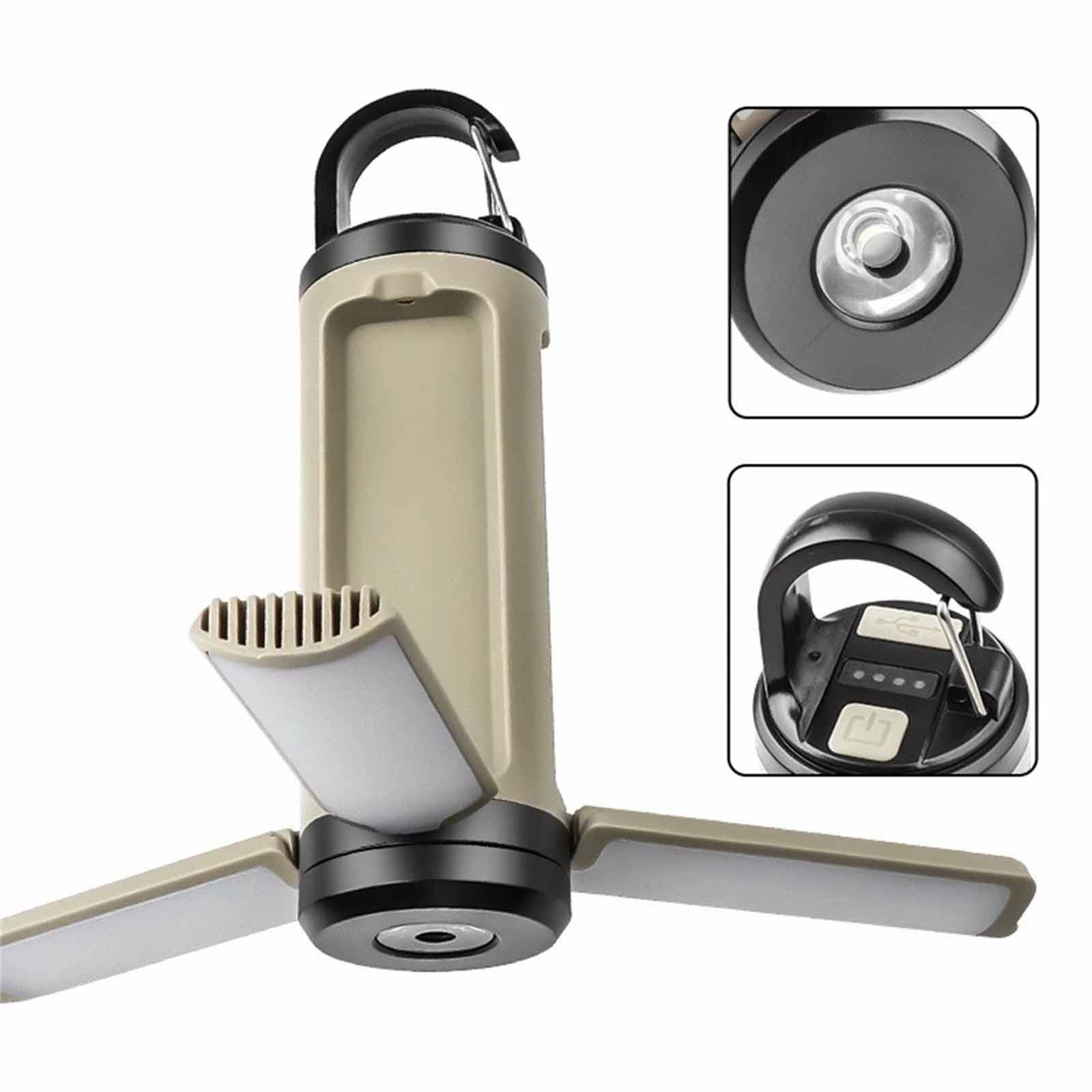 Outdoor Hanging Camping – Foldable Three-, Portable Multi-Functional Emergency Lamp for Hiking & One Size