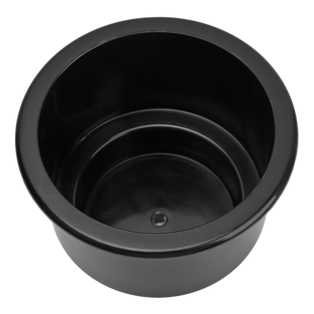 Cup Drink Holder with Drain Hole Easy To Clean Smooth Surface Recessed Drink Holder for RV Yacht Truck Black